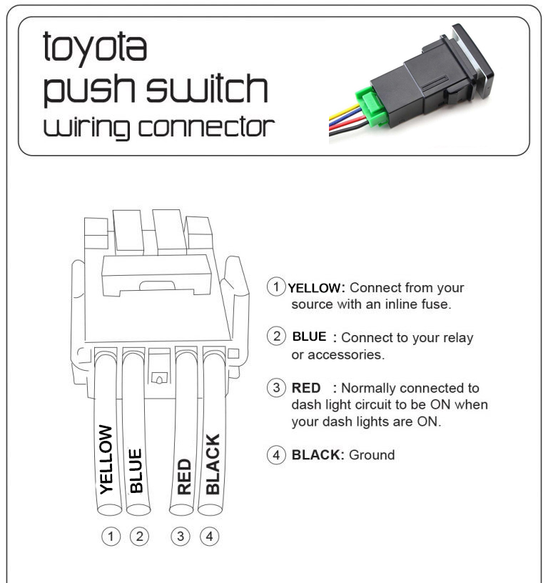 Custom toyota push switch diagram