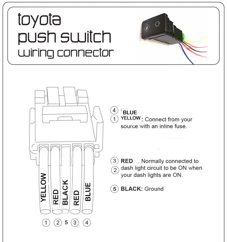 5 Pin toyota push switch wiring diagram