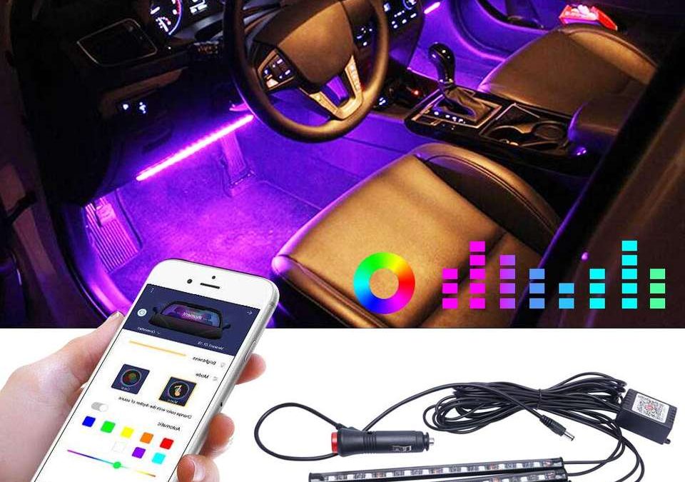 bluetooth car interior lights with music sync