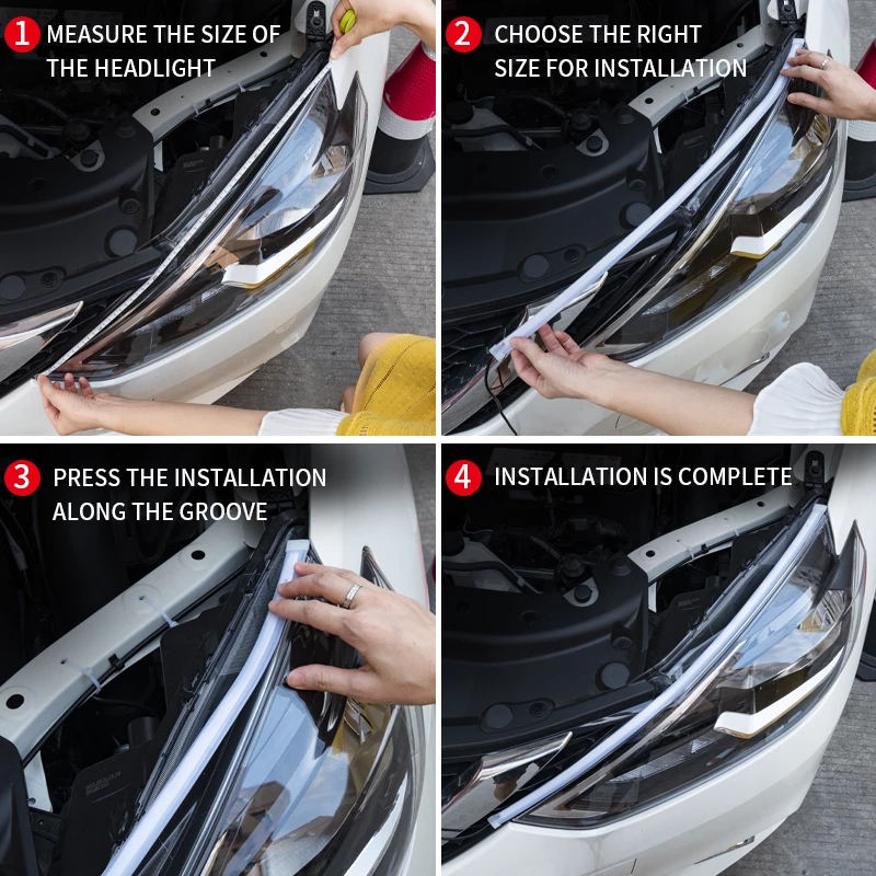 DRL turn signal strip lights installation