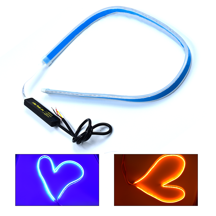 Car Flowing Waterproof Led Strip Light 30cm 45cm 60cm drl led daytime running light Turn Signal lights