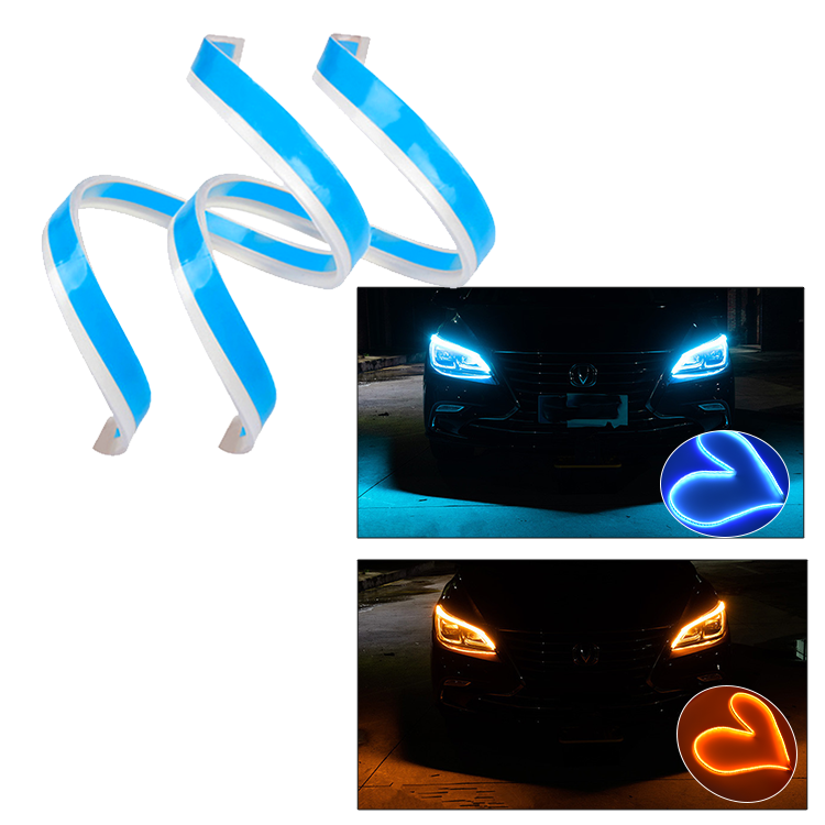 Car Flowing Waterproof Led Strip Light 30cm 45cm 60cm drl led daytime running light Turn Signal